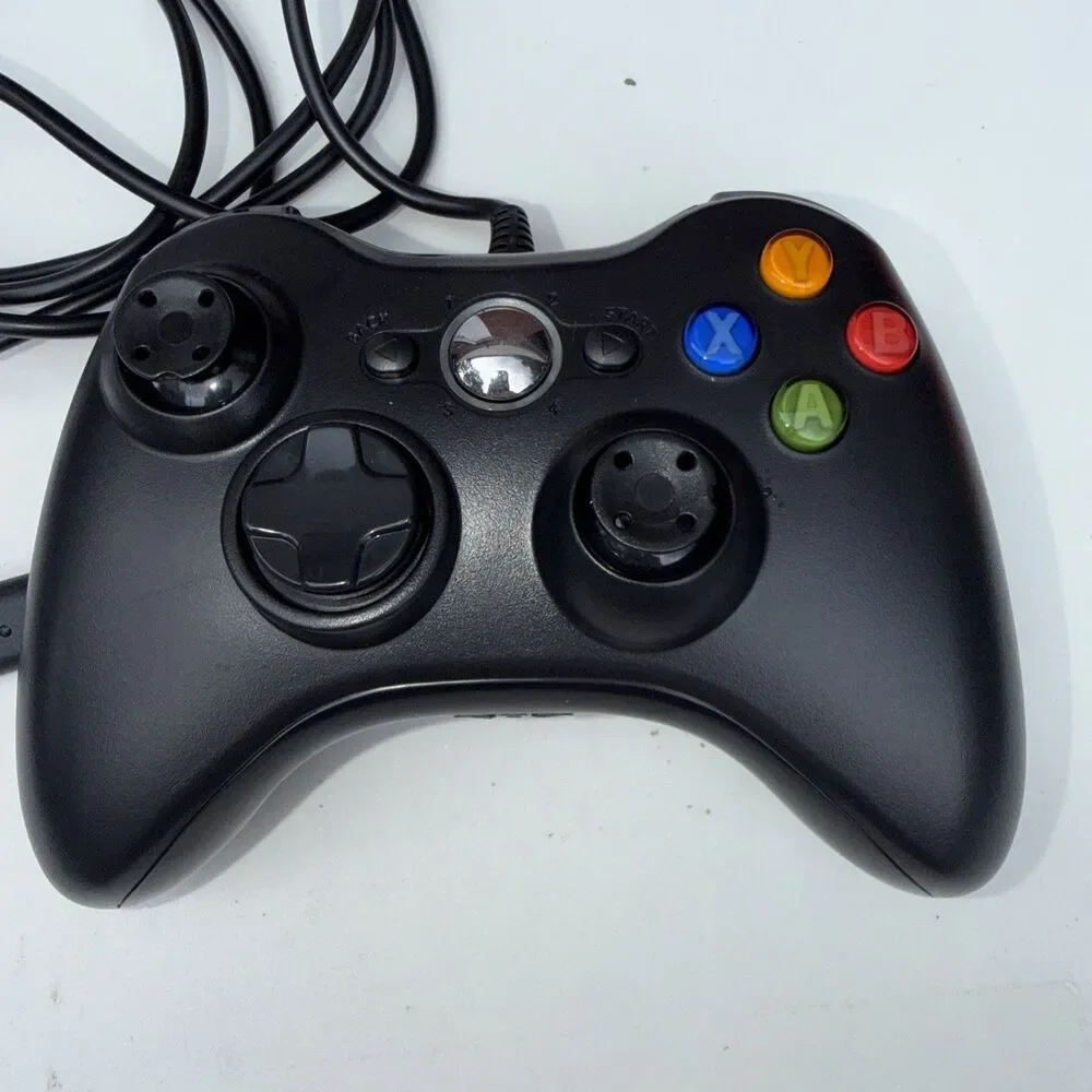 Wired Xbox 360 Controller USB Gamepad for PC Windows Black